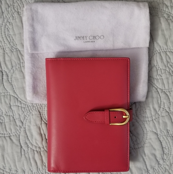 Jimmy Choo Other - Jimmy Choo Red Leather Agenda Notepad
